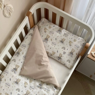 Комплект сменного белья MSonya (Маленькая Соня) Baby Mix Медвежонок boy 110×90 см Синий - Фото 1