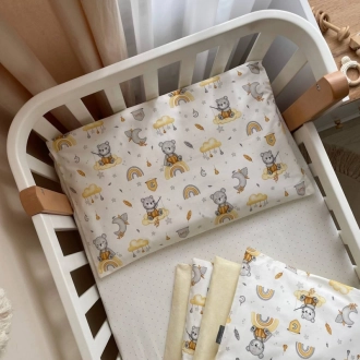 Комплект сменного белья MSonya (Маленькая Соня) Baby Mix Медвежонок boy 110×90 см Желтый - Фото 2