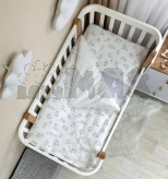Комплект сменного белья MSonya (Маленькая Соня) Baby Mix Зайчики черные 110×90 см Белый