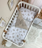 Комплект сменного белья MSonya (Маленькая Соня) Baby Mix Мишка на радуге 110×90 см Бежевый