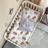 Комплект сменного белья MSonya (Маленькая Соня) Baby Mix Тедди 110×90 см Серый