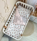 Комплект сменного белья MSonya (Маленькая Соня) Baby Mix Перо 110×90 см Пудровый