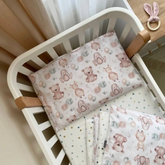 Комплект сменного белья MSonya (Маленькая Соня) Baby Mix Мягкие игрушки 110×90 см Пудровый - Фото 2