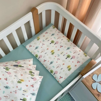 Комплект сменного белья MSonya (Маленькая Соня) Baby Mix Лес 110×90 см Мятный - Фото 2