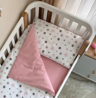 Комплект змінної білизни MSonya (Маленька Соня) Baby Dream Stars 110×90 см Пудровий - Фото 1