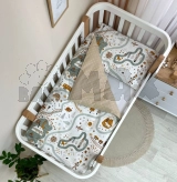 Комплект сменного белья MSonya (Маленькая Соня) Baby Mix Железная дорога 110×90 см Кирпичный